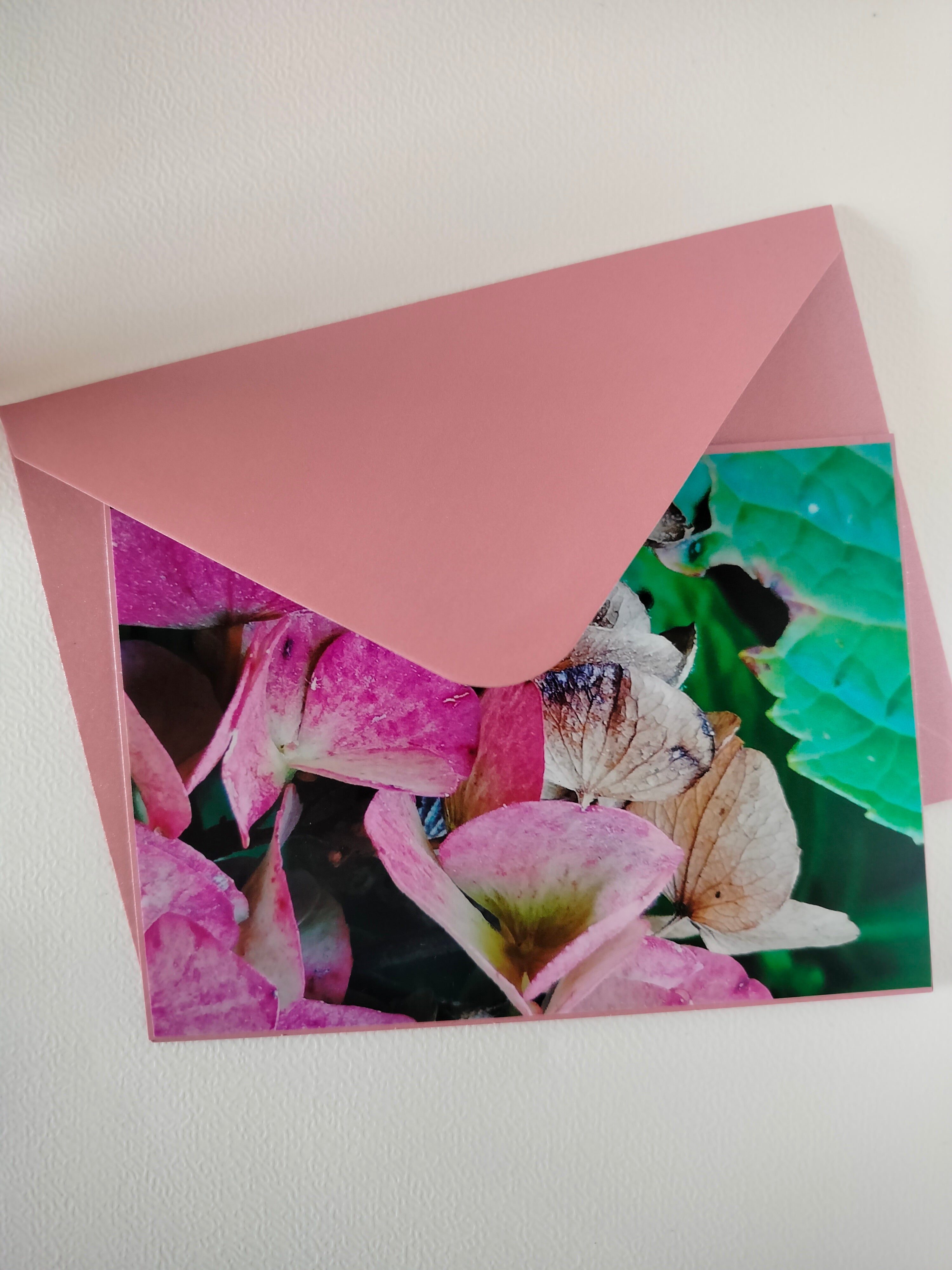 Biglietto auguri ortensia