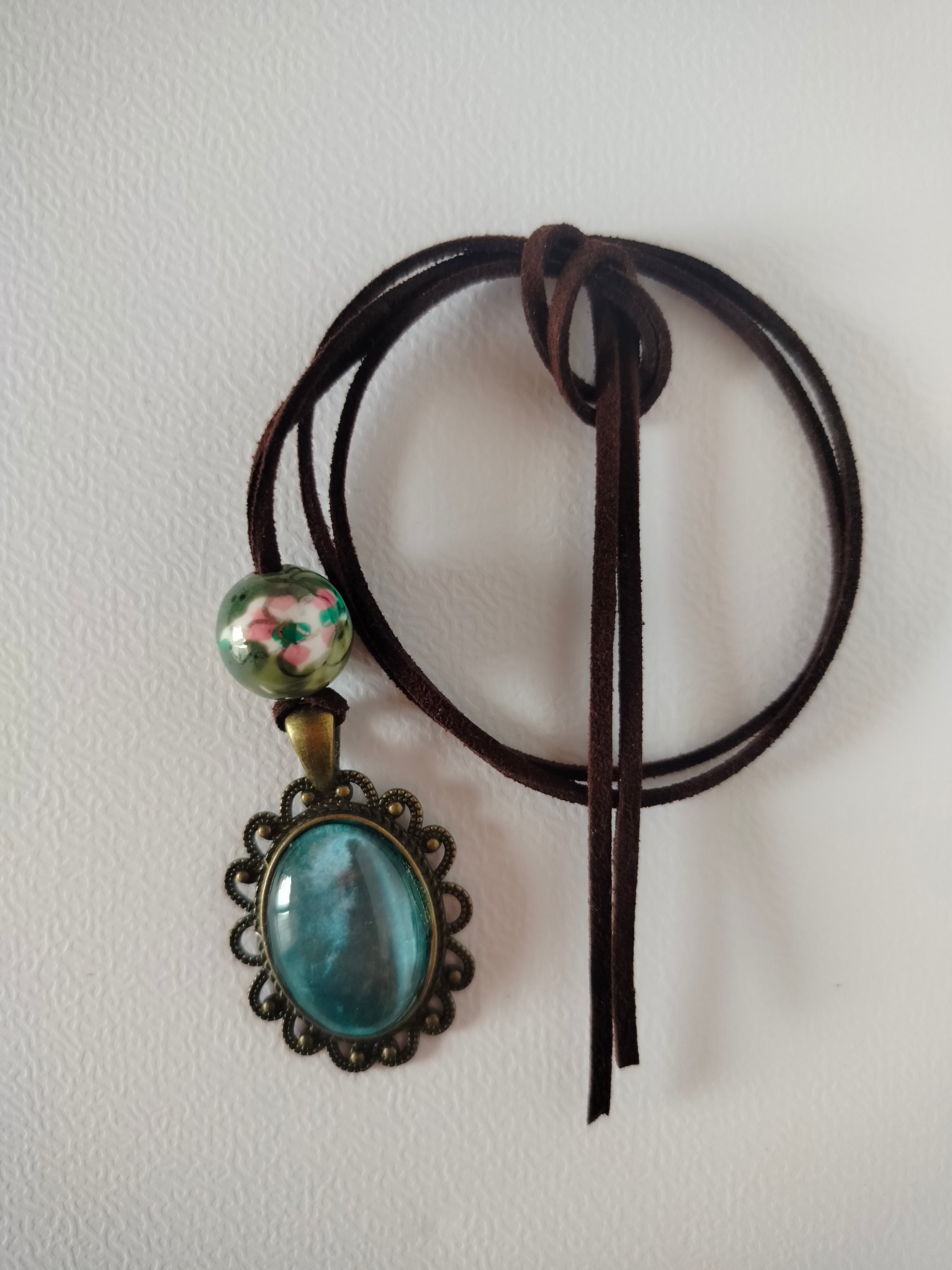 Ciondolo con cordino Turquoise